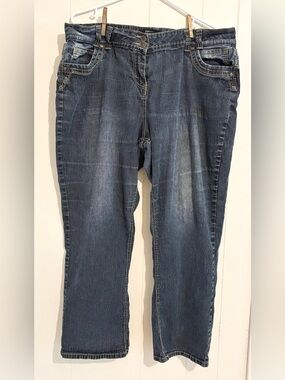 Penningtons Curvy Fit Dark Wash Petite Jeans Size 20P